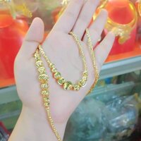 Combo dây chuyền lắc tay bi mạ vàng 18k