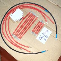 Combo dây nối bình 10AWG(sẵn đầu cos) dùng nối độ bình xe điện Xmen 5-6-7 bình,dây đấu nối bình nối ic.
