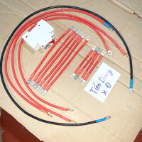 Combo dây nối bình xe điện xmen 10AWG(sẵn đầu cos)dùng nối độ bình xe điện 5-6-7 bình dây nối bình chống cháy.