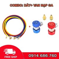 COMBO Dây và Van nạp ga hàng CHUẨN dành cho thợ sửa điều hòa ô tô