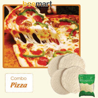 Combo Đế bánh Pizza loại 20cm hoặc 23cm (4 chiếc)+ Phô mai Mozzarella Anchor bào sợi 300g