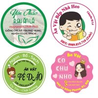 Combo Decal giấy 3cm 1000 tem