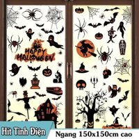 COMBO-Decal HALLOWEEN- Hít tĩnh điện- Đèn lồng treo cây ma (25*35cm*8 tấm)