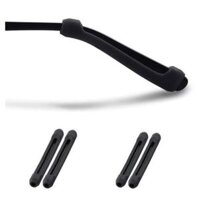 Combo Đệm Bọc Chân Gọng Kính Silicon Chống Trượt, Phụ Kiện Bọc Đuôi Càng Kính DK7 - đen - to