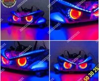 Combo đèn bi cầu, Led Audi NVX độ trên cụm đèn pha chính hãng Yamaha