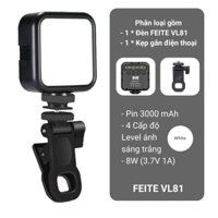 Combo đèn led mini trợ sáng quay chụp FEITE VL81/WL62/WL-R1 RGB