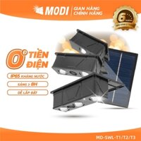 Combo Đèn Led Năng Lượng Mặt Trời MODI SOLAR, Gắn Tường Ngoài Trời Trang Trí Sân Vườn