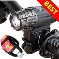 Combo Đèn pin xe đạp chống nước cao cấp + đèn hậu xe đạp
