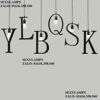 Combo đèn thả chữ MILANO COFFEE, 5 đèn thả rọ dài