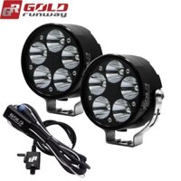 Combo đèn trợ sáng GOLD RUNWAY chính hãng GR50X. Sáng gần bằng Led clear water light.BMW R1200GS/1250GS
