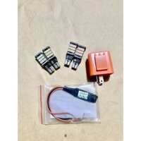 Combo đèn xi nhan led T15 + mạch hazad + cục chớp tăng chỉnh