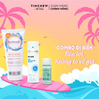 Combo Đi Biển Dung Dịch Vệ Sinh Femfresh, Xịt Chống Nắng Recipe, Nước Tẩy Trang Trà Xanh Tiện Lợi Không Lo Về Giá