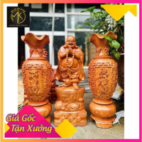 Combo di lặc lộc bình gỗ thơmgỗ kích tấc 40-15-12