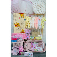 COMBO ĐI SINH TIẾT KIỆM CHO MẸ VÀ BÉ  ( gồm QUẦN ÁO VÀ CÁC VẬT DỤNG THIẾT YẾU ) TẶNG NỆM, TÚI GẤU VÀ CÁC SẢN PHẨM KHÁC