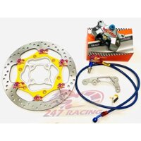 Combo đĩa Bembo over heo Bembo dây dầu pass gắn heo xe máy Sirius,Wave A,Wave S110,Exciter 135,150....