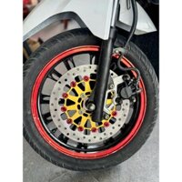 [COMBO đĩa kèm pát cho VARIO 2018-2024, đi mâm 4 lỗ ]_Đĩa Kingdrag 12 nút kèm Pát heo zin CNC nguyên khối, tặng chốt heo