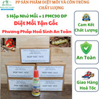 Combo diệt mối sinh học PMC90DP: 5 Hộp nhử mối  + 1 lọ diệt mối PMC90DP