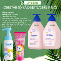 Combo diệu kì Dầu gội + Sữa tắm +Dầu xả XYBEIBI dành cho bé từ 3-15 tuổi giúp da và tóc mềm mượt,sạch sẽ mã T3