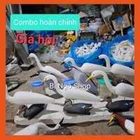 Combo dính cò hoàn chỉnh. 1kg keo, 10 con cò trắng xốp dẻo, 2kg nan cáp quang 1li7 dài 50cm