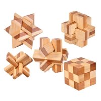 Combo Đồ chơi bằng gỗ Khóa Luban, khóa khổng minh, phát triển trí thông minh cho trẻ, giúp cha mẹ gần gủi với con