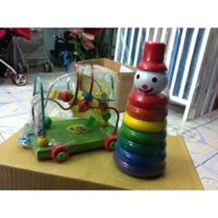 Combo Đồ chơi gỗ Hề Tháp và Bộ Luồn Hạt
