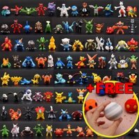 Combo đồ chơi mô hình 144 Pokemon mini Mega huyền thoại đa hệ nhiều màu cho bé