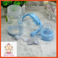 Combo đồ dùng sơ sinh: 1 máy hút sữa Jimmy Bear;  1 Bình sữa chống sặc Babibo cổ rộng (180ml)