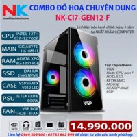 Combo đồ hoạ NK-CI7-GEN12-F (CPU-I7-12700F/ MAIN-H610/ RAM-8GB/ SSD-256GB/ PSU-500W)