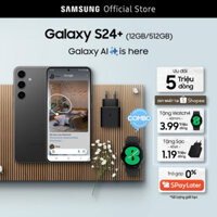 Combo Độc Quyền: Điện Thoại Samsung Galaxy S24+ (12GB/512GB) + Đồng Hồ Samsung Galaxy Watch4 40mm + Travel Adapter ]