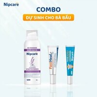 Combo dự sinh cho bà bầu - Xịt ngừa rạn da, kem bôi Lanolin dưỡng ẩm Novocare Nipcare 15g, Gel mờ sẹo Fasthealz Scar 10g
