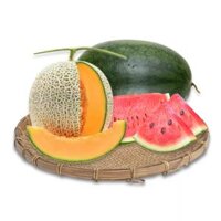 Combo dưa hấu ruột đỏ 2.5KG + dưa lưới vỏ xanh ruột cam 1.6KG (1 Combo)