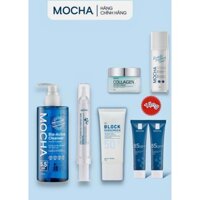 Combo dưỡng chuyên sâu 7 món :Sữa Rửa Mặt MOCHA Bio Active Cleanser 300ml, Kem bio dưỡng trắng 30g, Serum b5 10ml ,Kem c