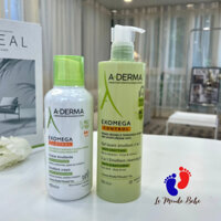 Combo dưỡng da mặt, cơ thể và sữa tắm dưỡng thể Aderma Exomega Control da khô, chàm sữa glycerin bio