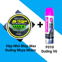 COMBO DƯỠNG VỎ Oto Xe Máy FLAMINGO F010 Và DƯỠNG NHỰA NHÁM BTOP WAX Hộp Nhỏ 1.Oz