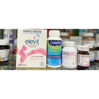 ComBo Elevit bầu 100v , Canxi Bầu Ostelin, DHA Bioisland , Sắt Bầu Blackmore
