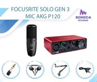 Combo Focusrite Scarlett Solo (Gen 3) – Micro thu âm AKG P120