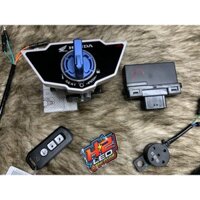 |COMBO| Full bộ khóa Smart key zin HONDA SH - Núm CNC cho xe Sonic, Raider, Satria - H2LED