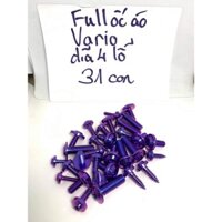 combo full ốc dàn áo và đĩa cho xe tay ga honda vario click air blade ab ( titanium bolt for body dics )