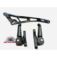 COMBO gác Chân Take Malai Đen kèm Pass treo Pô gắn Exciter 150 Hàng CNC Siêu Đẹp