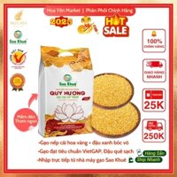 Combo Gạo Nếp Cái Hoa Vàng Quý Hương Đặc Sản Thanh Hóa - Đậu Xanh Bóc Vỏ - Nếp 2kg, Đậu 500gr - Hoa Yên Market, Mềm Dẻo