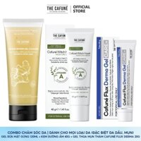 Combo Gel Chấm Mụn Cafuné Flux, Sữa Rửa Mặt, Kem Dưỡng Ẩm The Cafuné Dành Cho Da Mụn 120gram Skincare Chăm Sóc Da