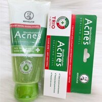 Combo Gel Rửa Mặt 100g+ Gel Sạch Mụn Kháng Khuẩn ACNES