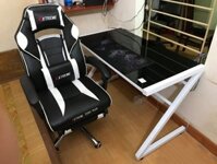 Combo ghế Extreme zero Plus và bàn gaming Z-Desk- Mặt Kính Cường Lực ZK1