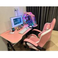 Combo Ghế Gaming zero S+ hồng và bàn chữ U,K,Z