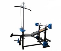 Combo ghế tập tạ đa năng xuki kèm đòn tạ 15m và 50kg tạ gang