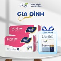 COMBO GIA ĐÌNH - MUA 2 BỊCH GVS 10 CUỘN 3 LỚP tặng kèm 1 gói giấy ăn 100 tờ 1 lớp