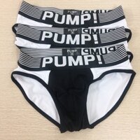 [COMBO GIÁ HỜI] 3 Sịp Nam PUMP Thun Lạnh Màu Đen Trắng Size XL Cao Cấp Dáng Tam Giác Sexy - Tặng Bao Cao Su Malaysia