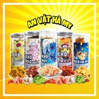 Combo Giá Sỉ - Combo 5 món đồ ăn vặt siêu ngon, khô gà, khô bò, khô heo,cơm cháy, da heo đồ ăn vặt Hà My