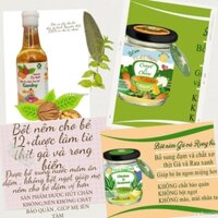 Combo gia vị cho bé 10+ . dầu óc chó 60ml . bột nêm gà và rong biển hũ 100g. bột nêm cà rốt và phô mai hũ 100g