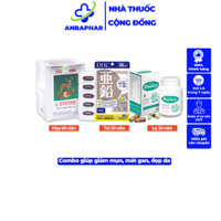 Combo giảm mụn, mát gan L cystine 60v, Kẽm DHC 30v, Esunvy 30v cho người nóng trong, mụn nhọt